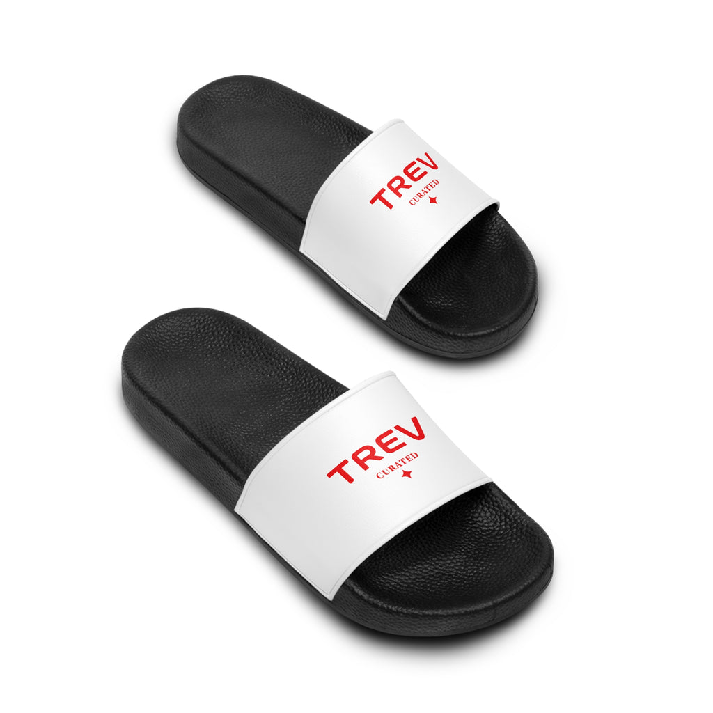 TREV Men's White Slide Sandals