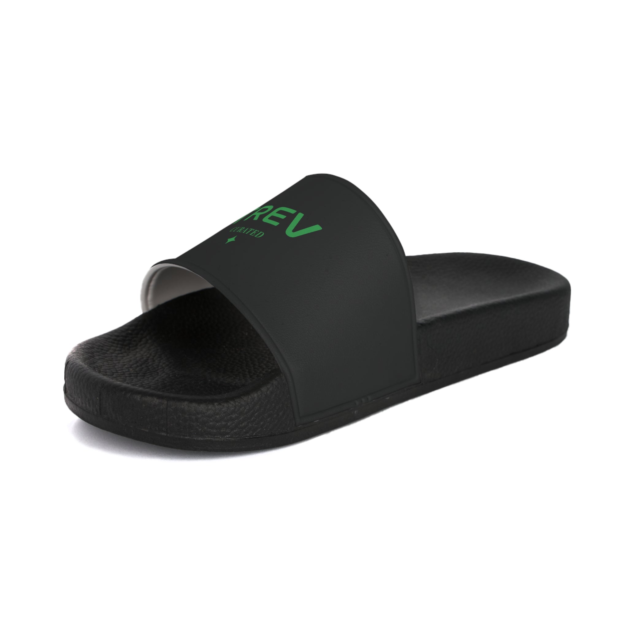 TREV Men's Black Slide Sandals