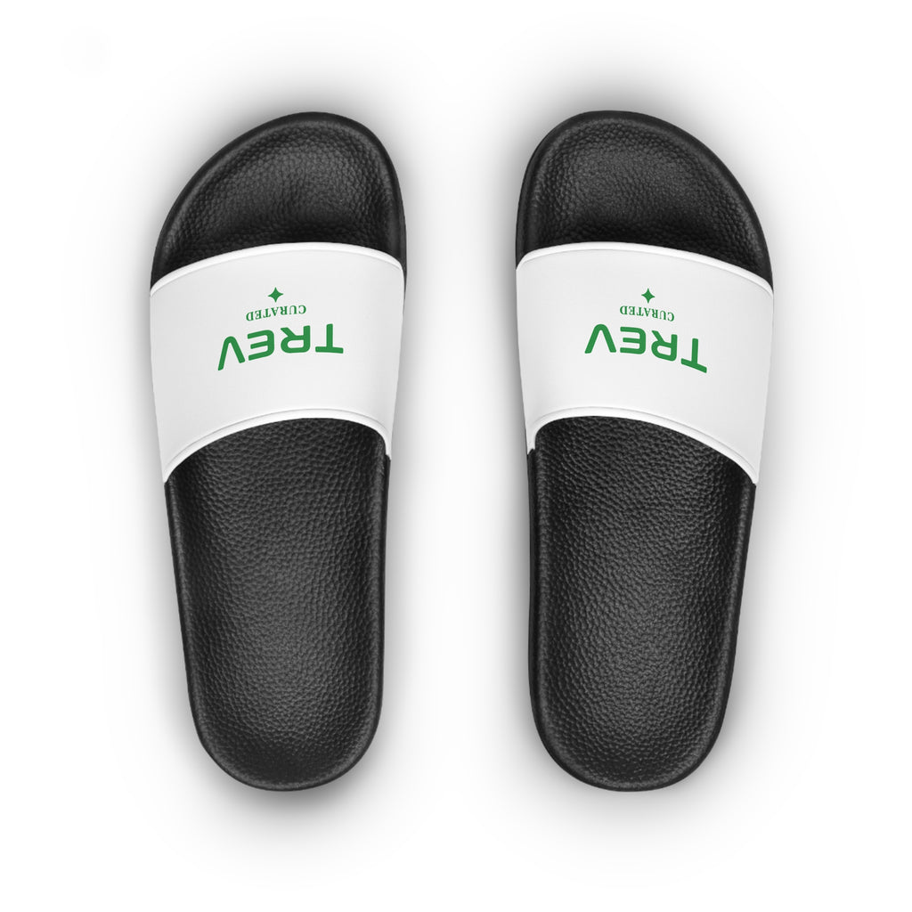 TREV Men's White Slide Sandals