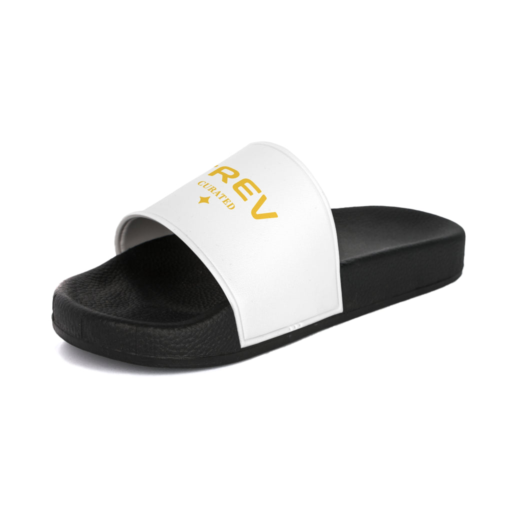 TREV Men's White Slide Sandals