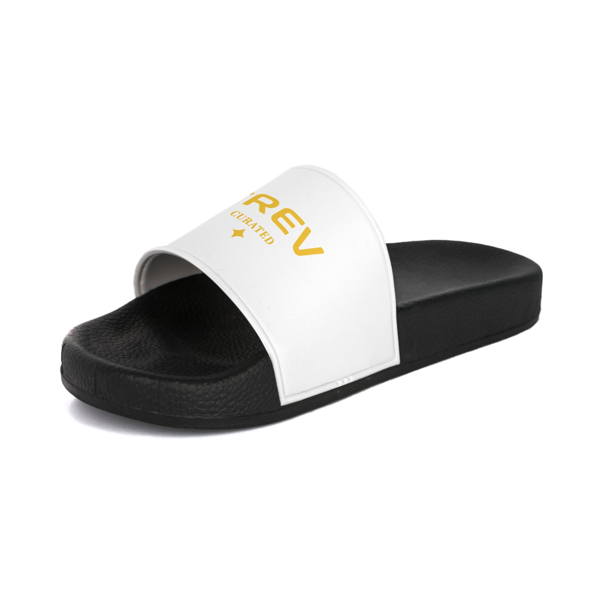 TREV Men's White Slide Sandals