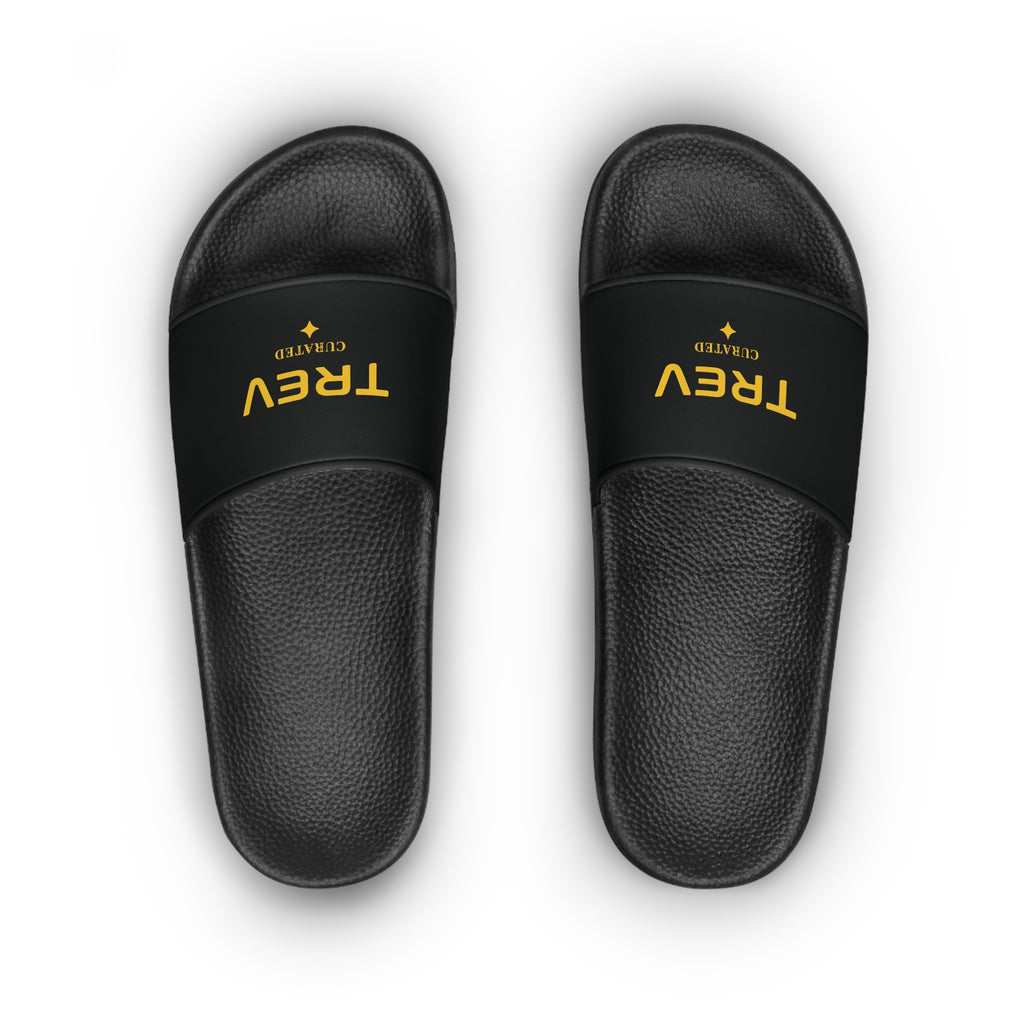 TREV Men's Black Slide Sandals