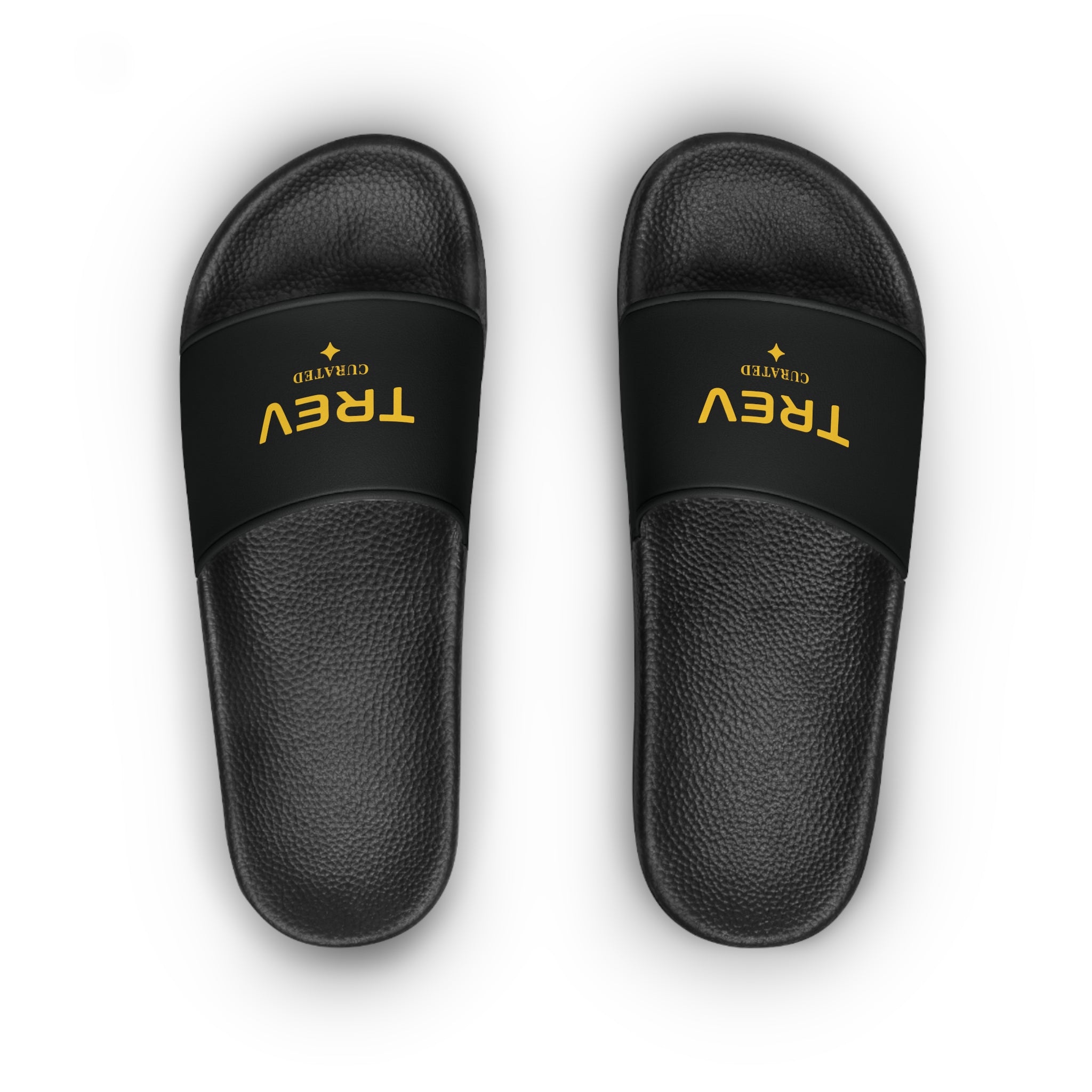 TREV Men's Black Slide Sandals