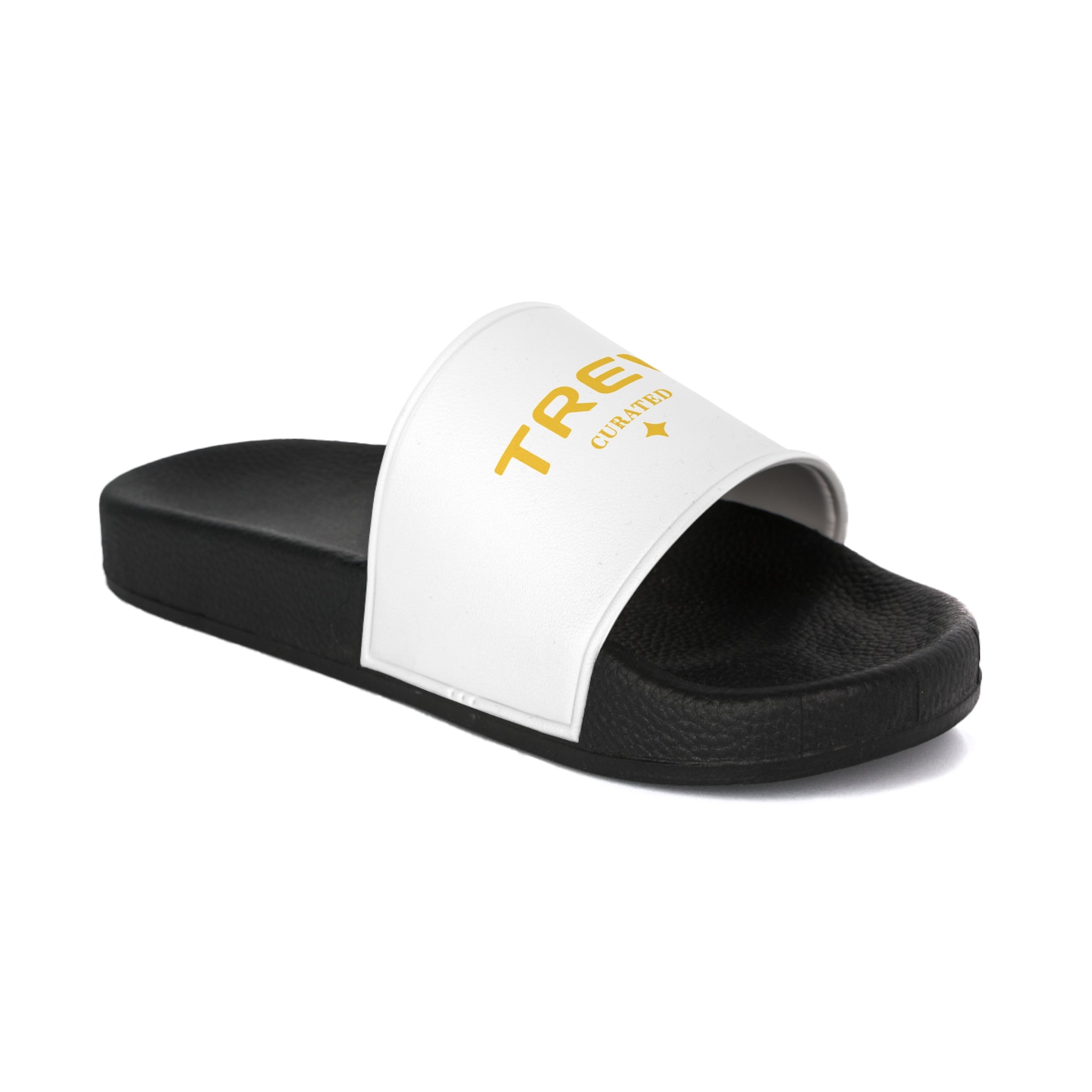 TREV Men's White Slide Sandals