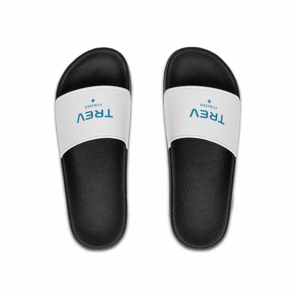 TREV Men's White Slide Sandals