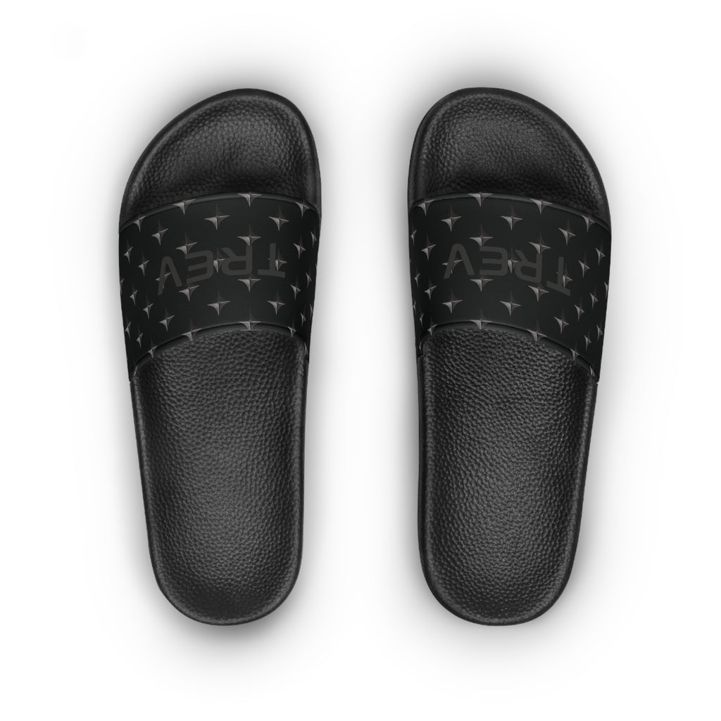 TREV Men's Black Slide Sandals