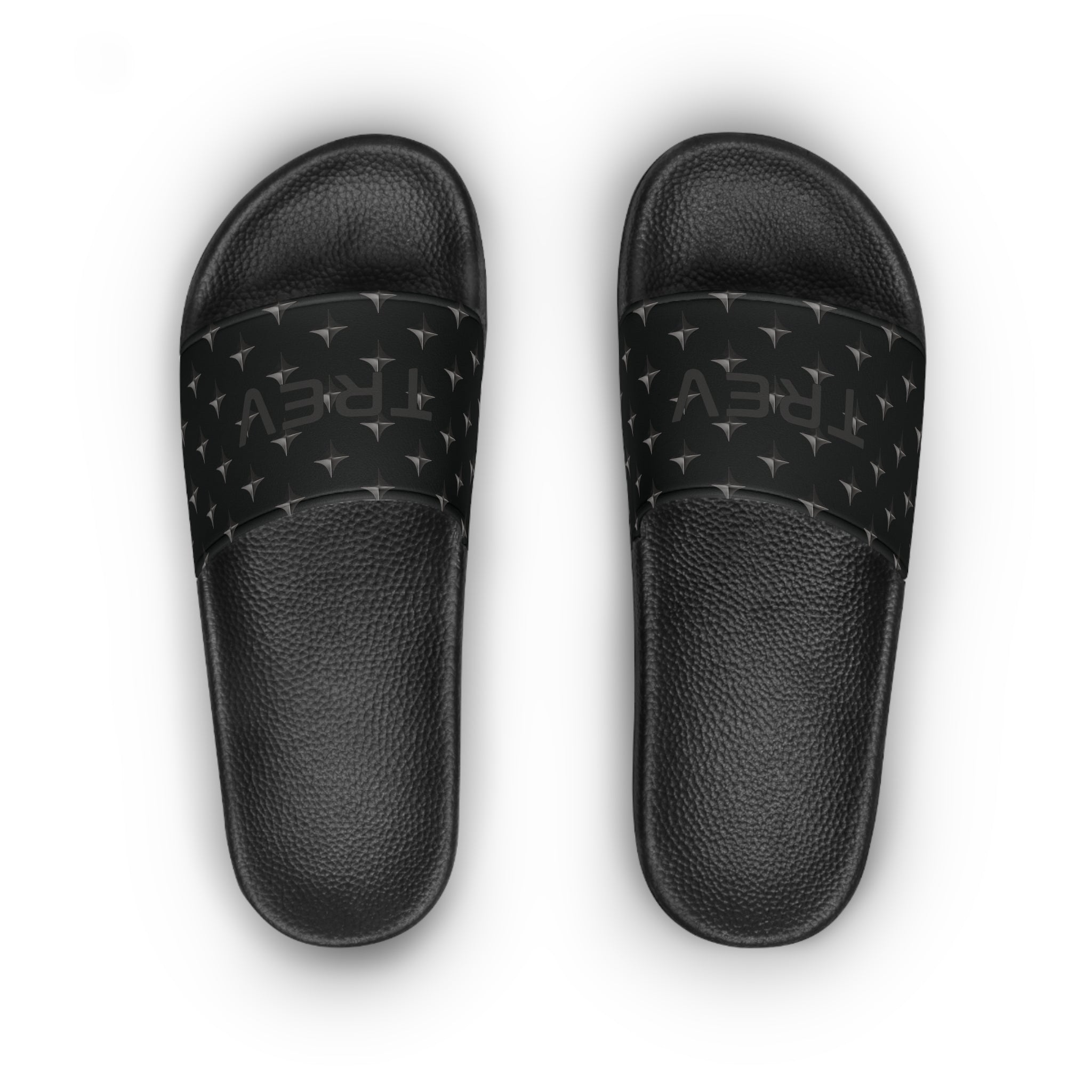 TREV Men's Black Slide Sandals