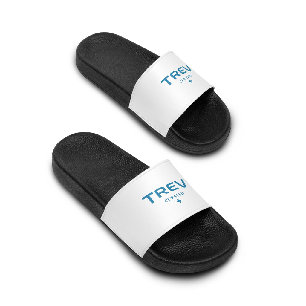 TREV Men's White Slide Sandals