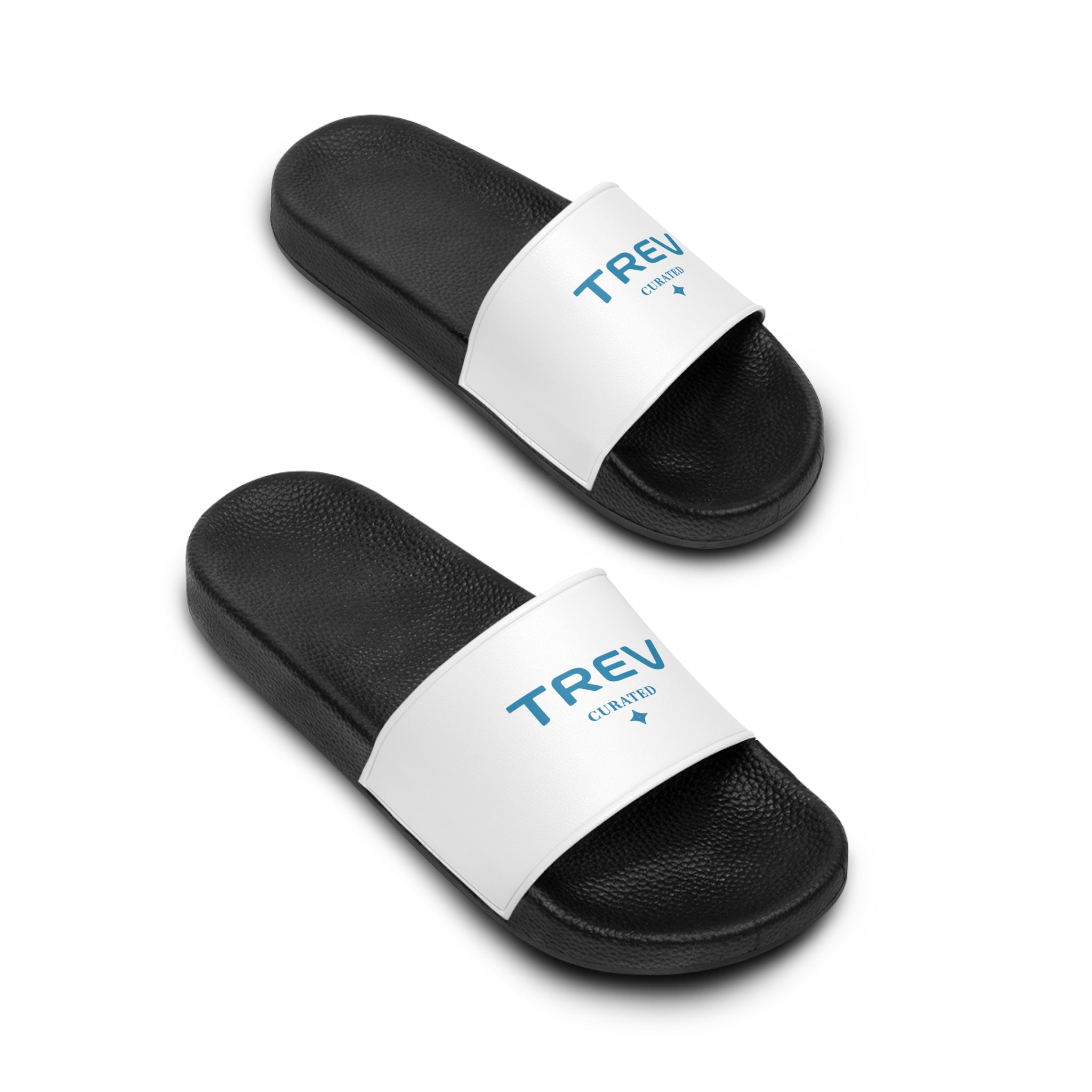 Claques TREV blanches et cyan pour hommes