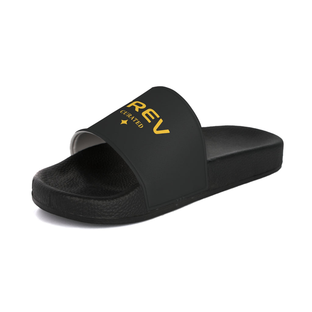 TREV Men's Black Slide Sandals