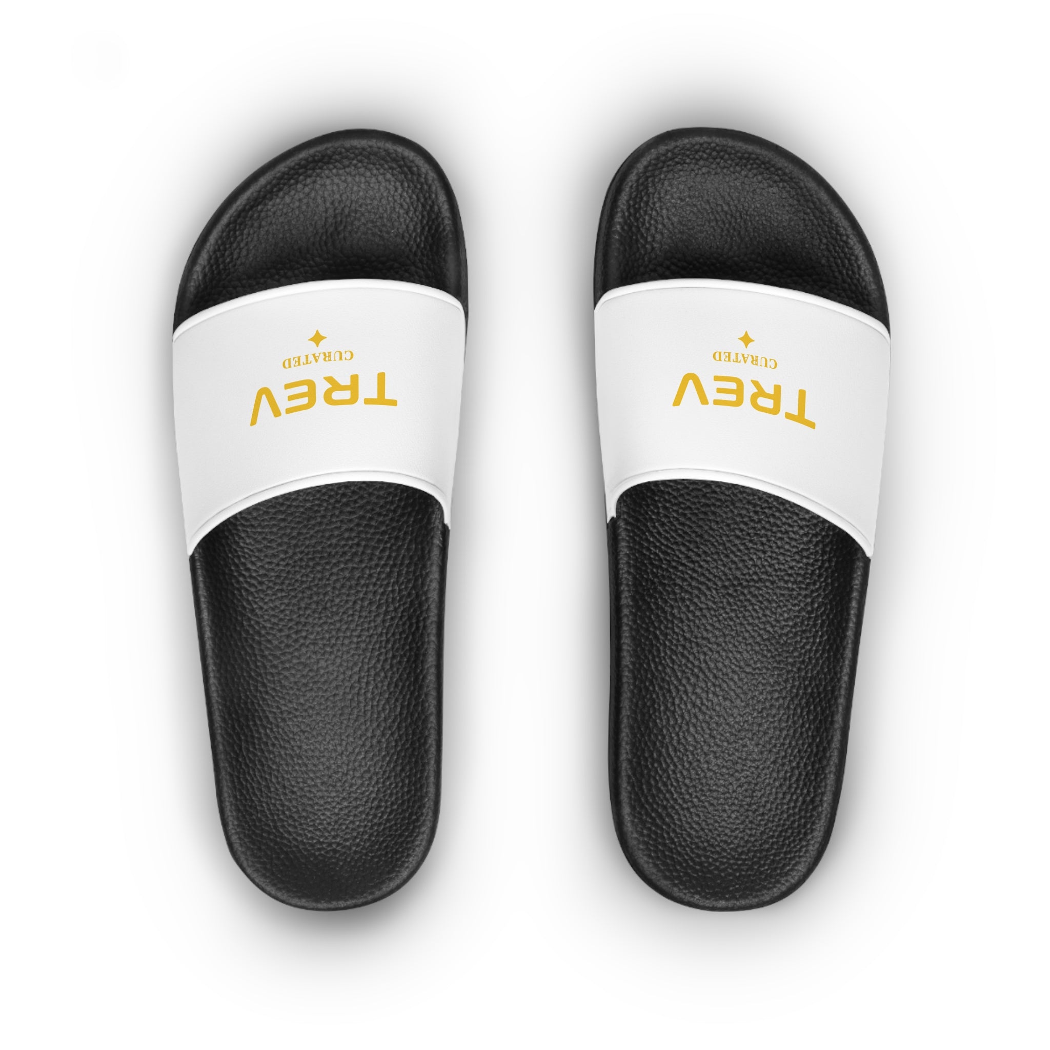 TREV Men's White Slide Sandals