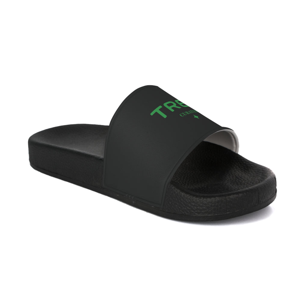 TREV Men's Black Slide Sandals