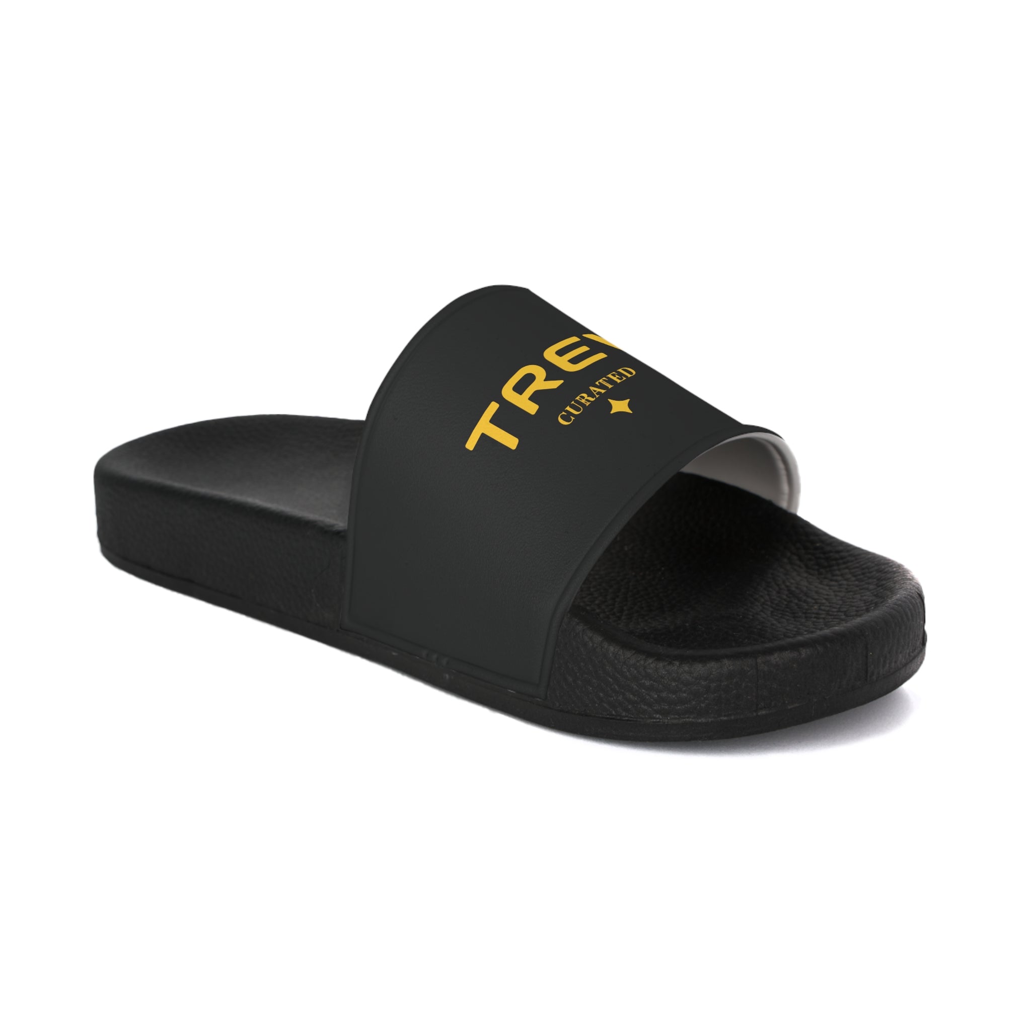 TREV Men's Black Slide Sandals