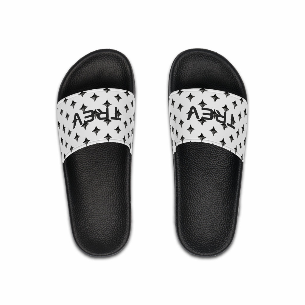 TREV Men's White Slide Sandals