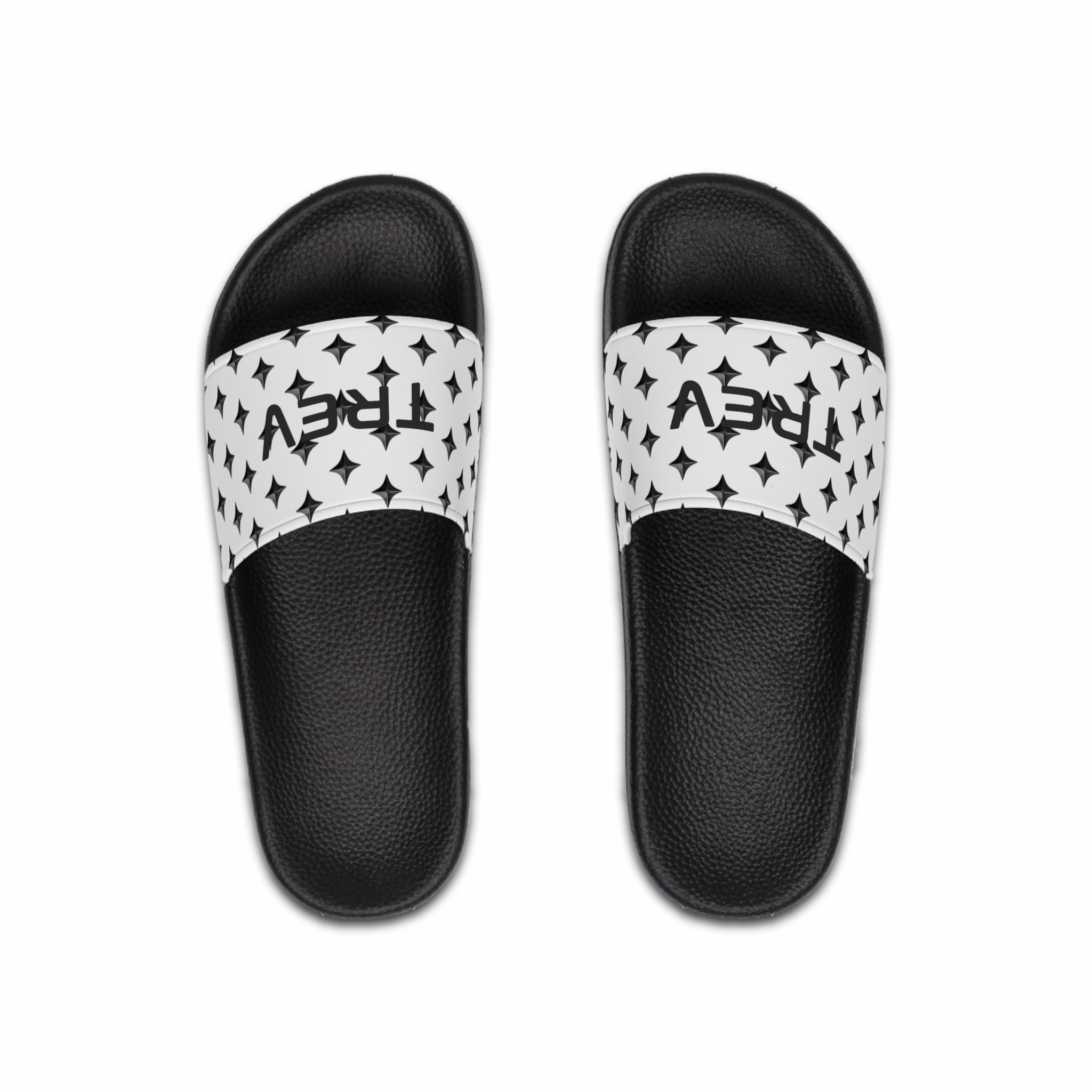 TREV Men's White Slide Sandals