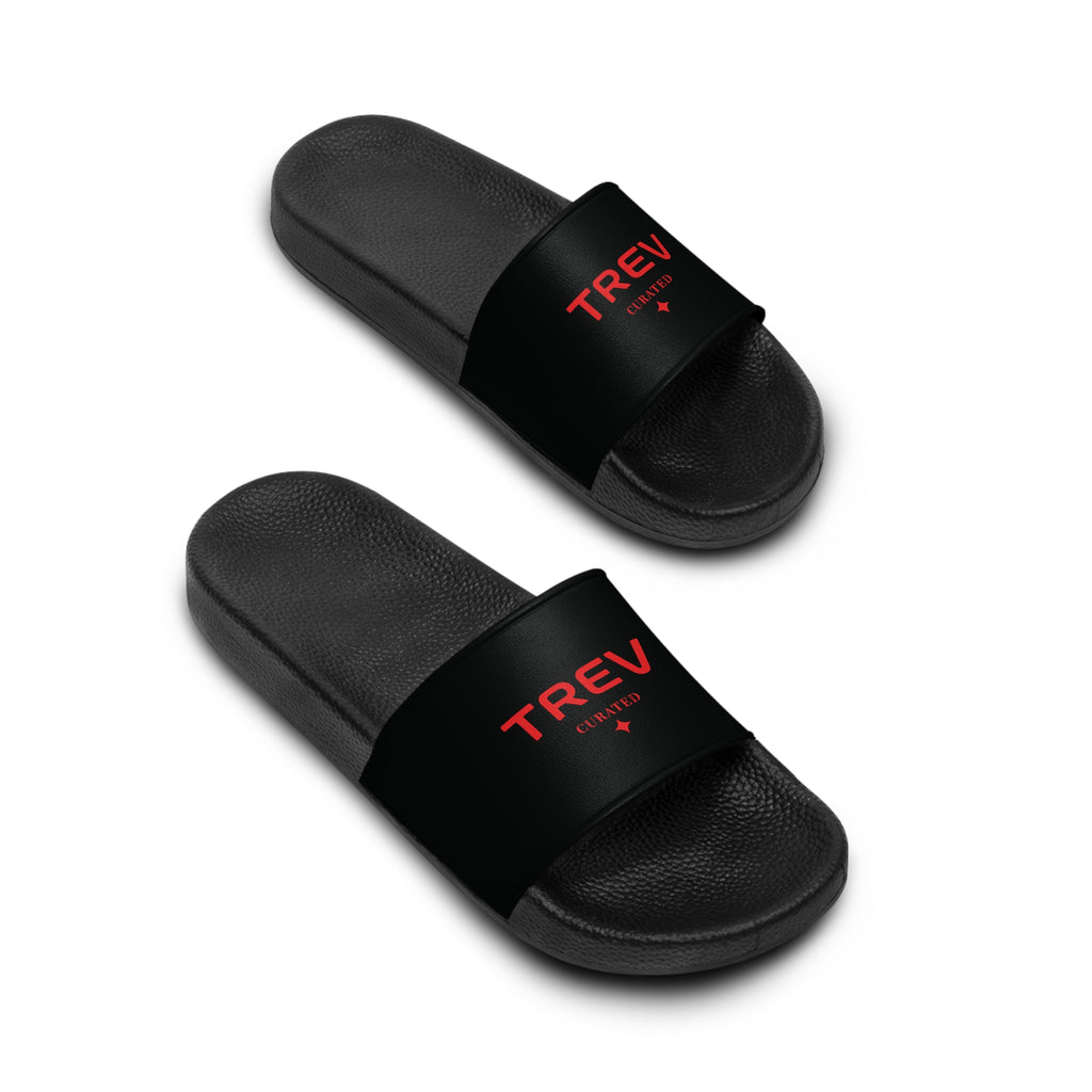 TREV Men's Black Slide Sandals