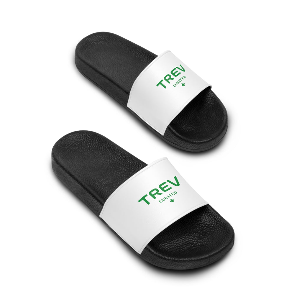 TREV Men's White Slide Sandals