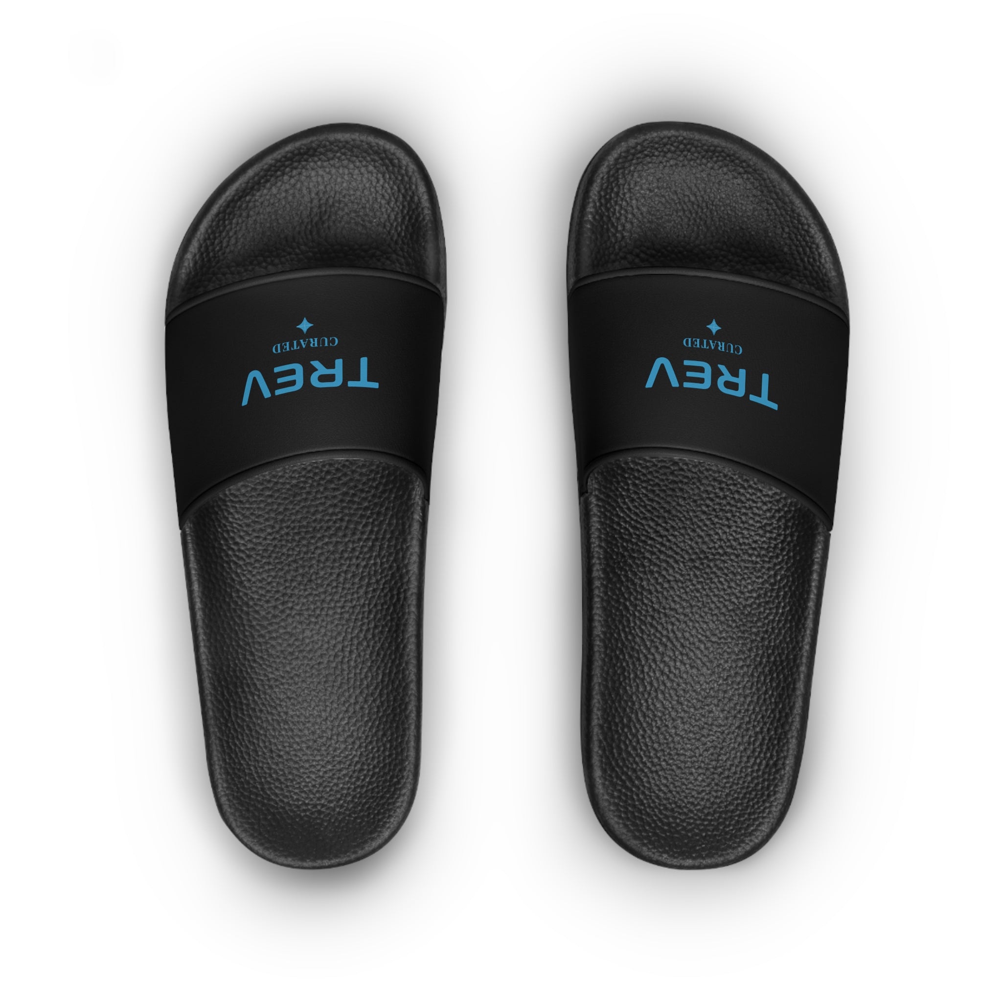 Sandales à enfiler noires/cyan Trev pour femme