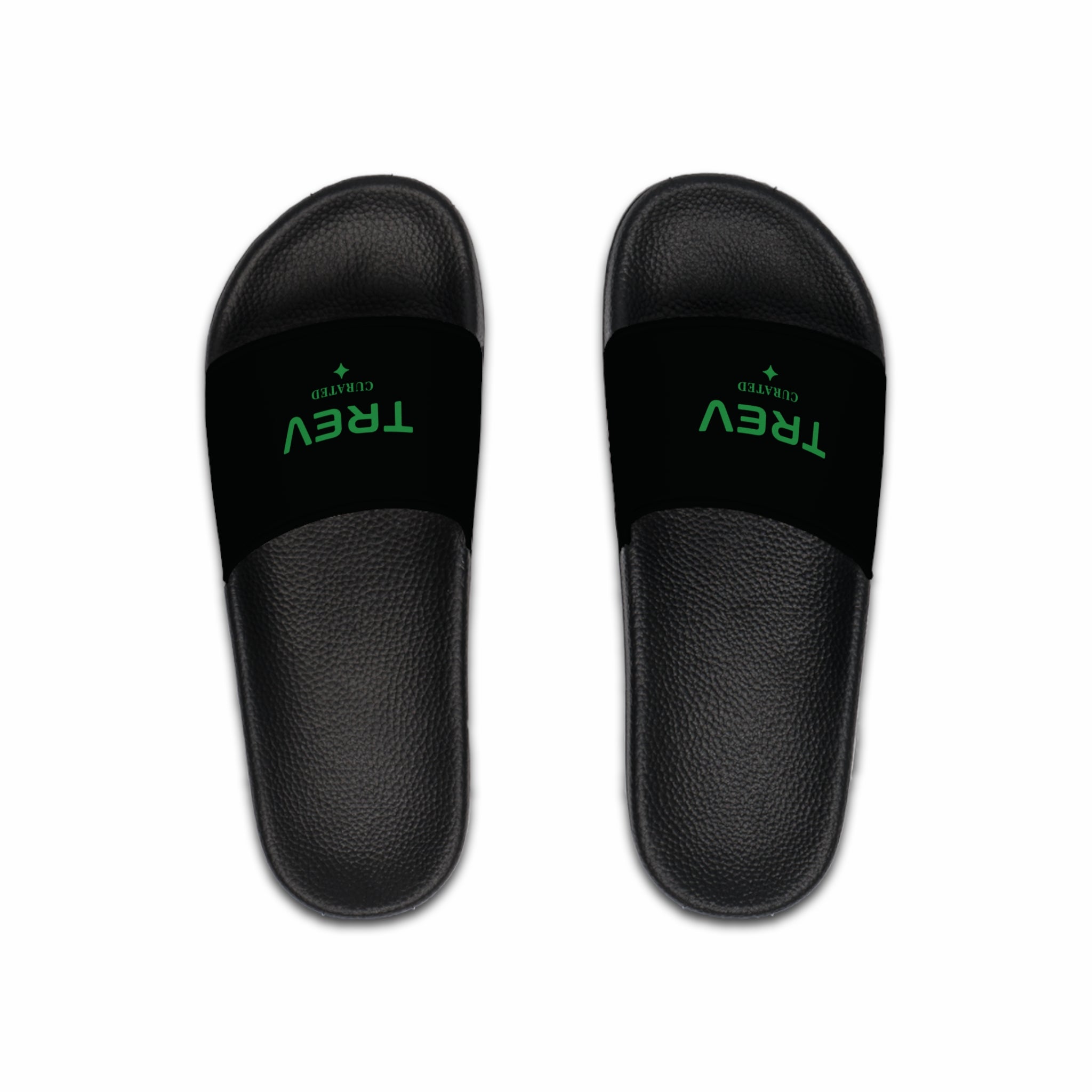TREV Men's Black Slide Sandals